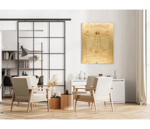 Leonardo da Vinci - Vitruviánsky muž - Vitruvian Man - reprodukcia