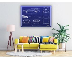 DeLorean DMC-12 - Návrat do budúcnosti (Back to the future) - blueprint