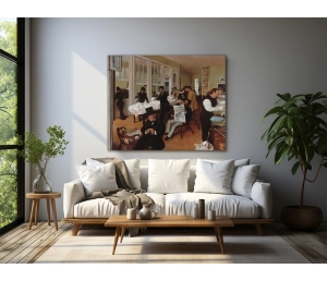 Edgar Degas -Burza bavlny v New Orleans - A Cotton Office in New Orleans - reprodukcia