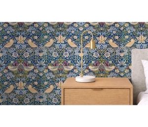 Gobelínový vzor s vtákmi – luxusná vintage tapeta