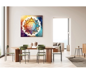 Mandala pestrých farieb