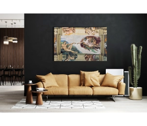 Michelangelo Buonarroti - Stvorenie Adama (Božský dotyk) - The Creation of Adam - reprodukcia