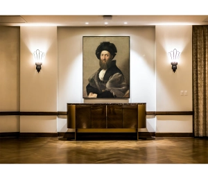 Raffael Santi - Portrét Baldassara Castiglioneho - ortrait of Baldassare Castiglione - reprodukcia