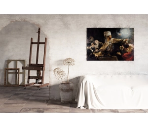 Rembrandt van Rijn - Belshazzárova hostina - Belshazzar's Feast - reprodukcia