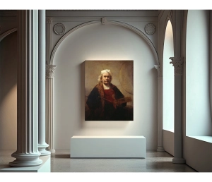 Rembrandt van Rijn - Autoportrét s dvoma kruhmi - Self-Portrait with Two Circles - reprodukcia