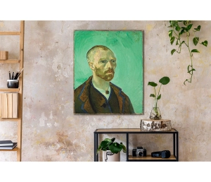 Vincent van Gogh - Autoportrét venovaný Gauguinovi - Self-Portrait dedicated to Gauguin - reprodukcia