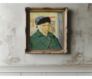 Vincent van Gogh - Autoportrét s obviazaným uchom - Self-Portrait with Bandaged Ear - reprodukcia