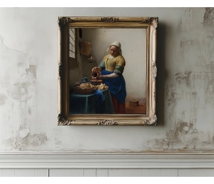 Jan Vermeer - Dojička - Het melkmeisje - reprodukcia