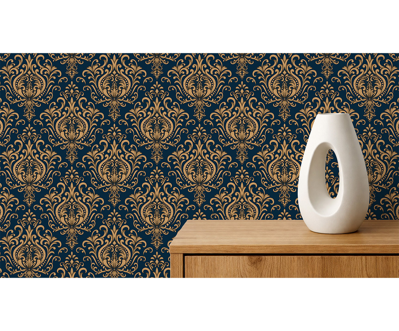 Klasický barokní vzor – luxusní designová tapeta