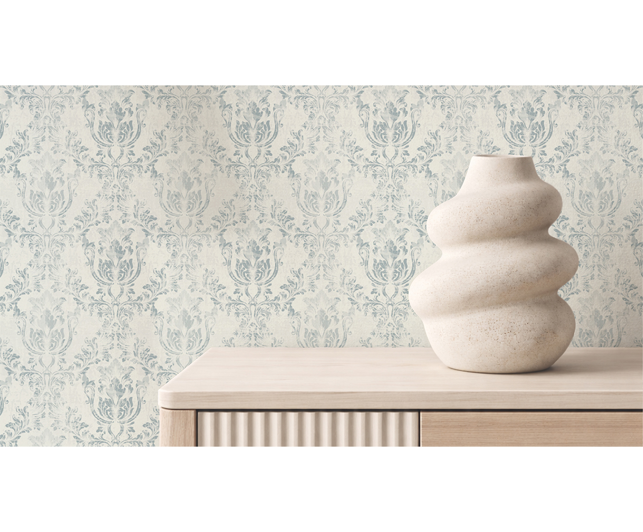 Jemný barokní vzor – elegantní designová tapeta
