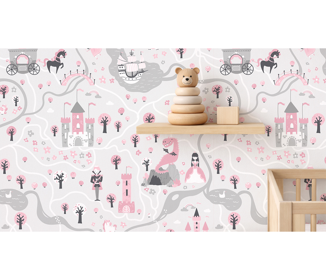 Dětská tapeta skandinávský vzor – minimalistický design