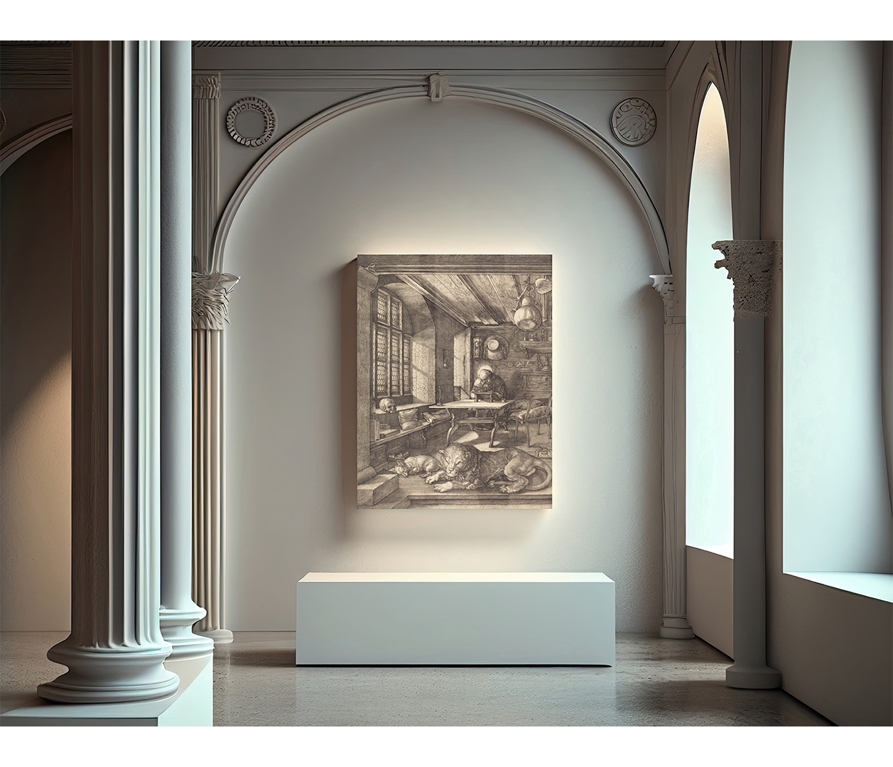 Albrecht Dürer - Svatý Jeroným při studiu - Saint Jerome in His Study - reprodukce