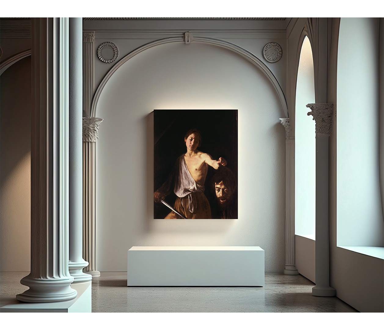 Caravaggio - David s hlavou Goliáše - David with the Head of Goliath - reprodukce