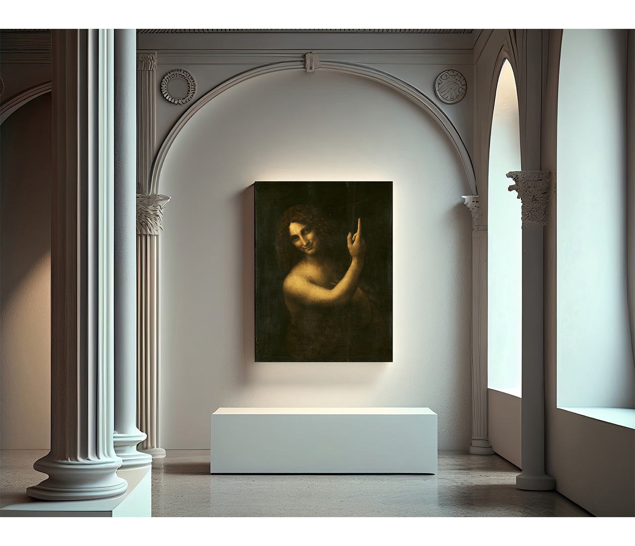 Leonardo da Vinci - Svatý Jan Křtitel - Saint John the Baptist - reprodukce