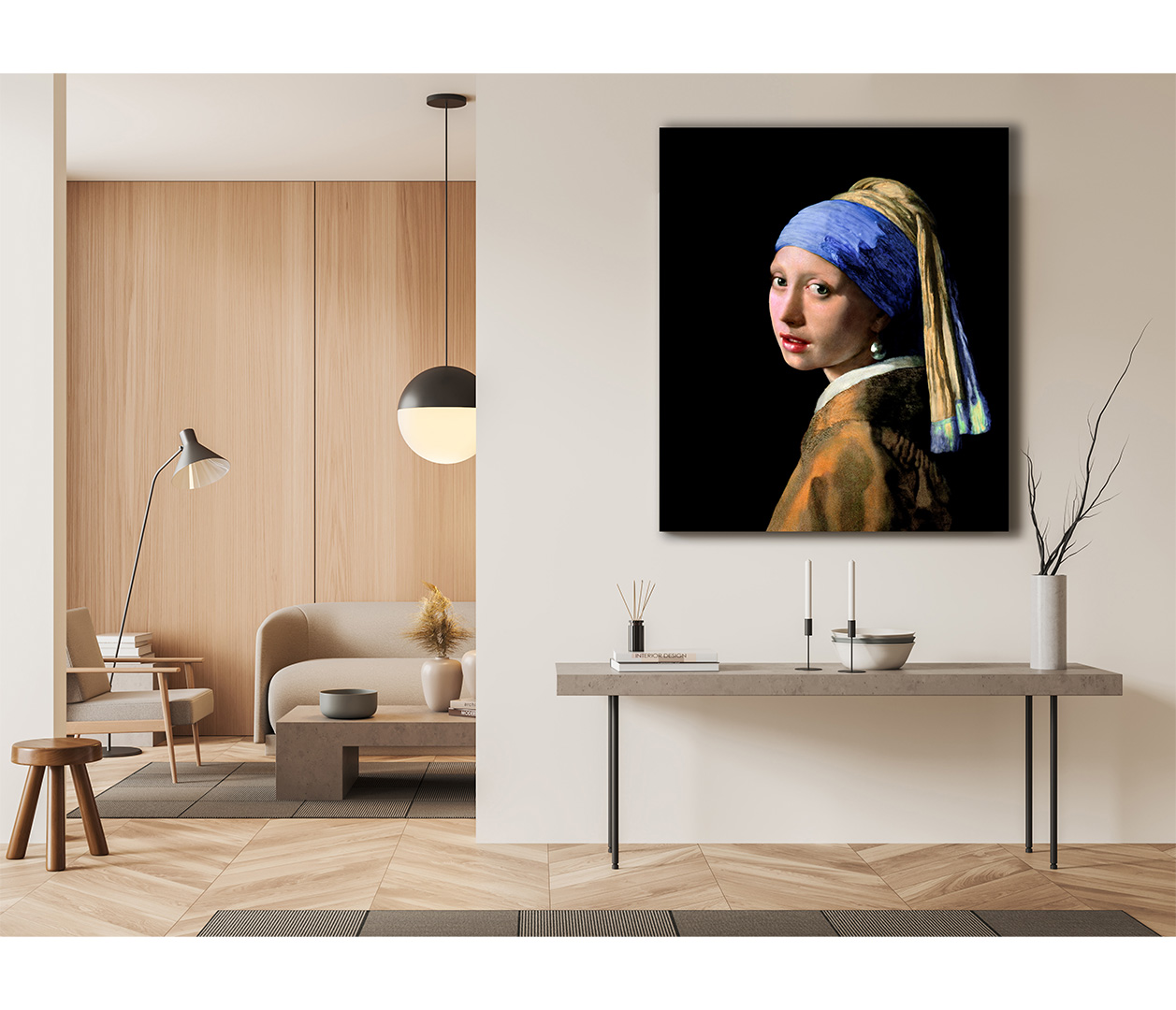 Jan Vermeer - Dívka s perlou - Girl with a Pearl Earring - reprodukce