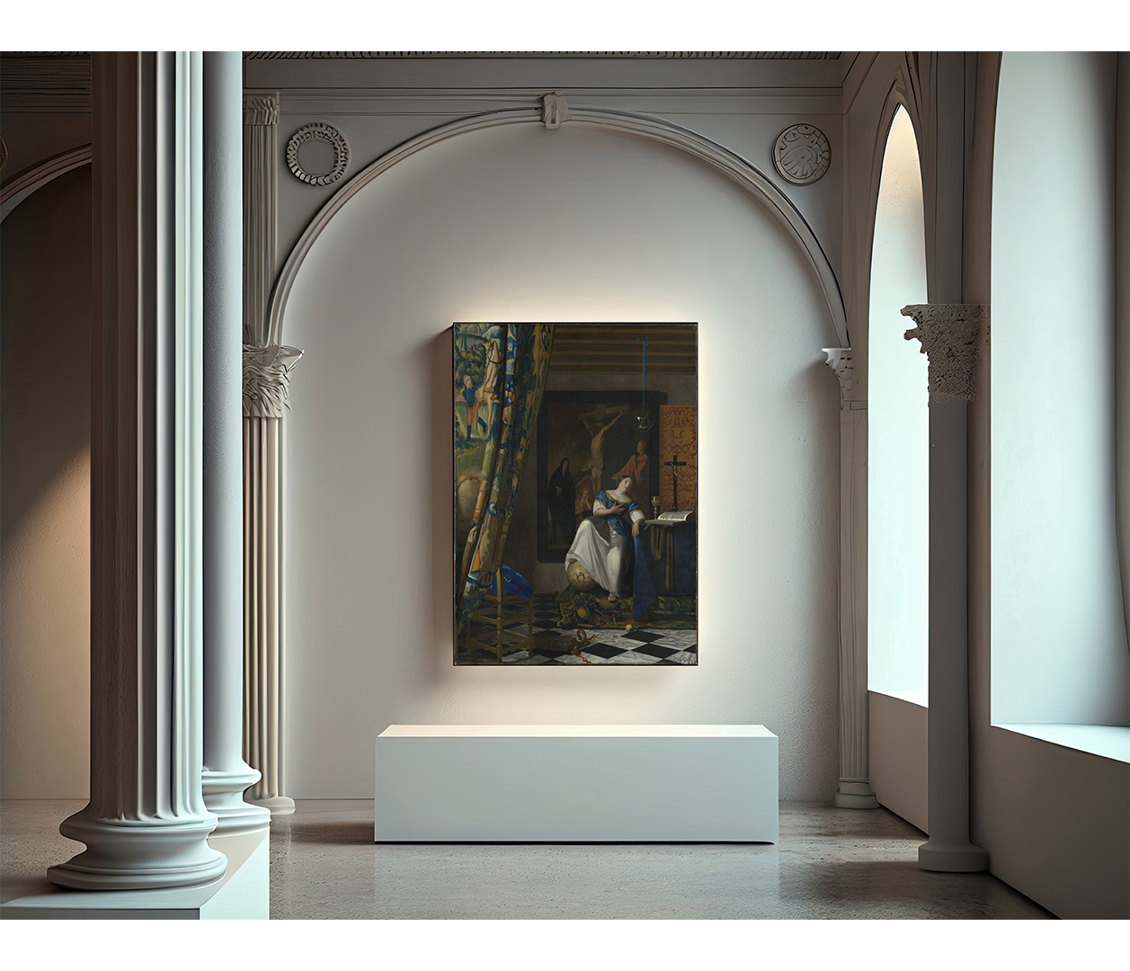 Jan Vermeer - Alegorie víry - Allegory of the Catholic Faith - reprodukce